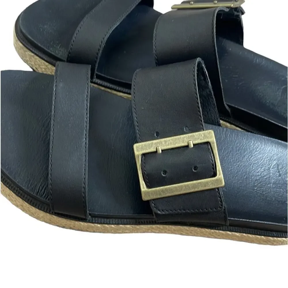 SOREL ROAMING BUCKLE SLIDE JUTE BLACK SIZE 9‎